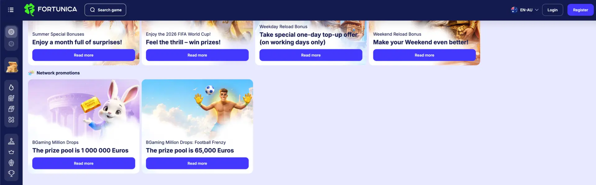 Fortunica network promotions